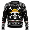Straw Hat Pirates Christmas One Piece men sweatshirt FRONT mockup - One Piece Mall