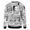 Straw Hat Wanted Pattern One Piece Sweatshirt BACK mockup - One Piece Mall