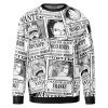 Straw Hat Wanted Pattern One Piece Sweatshirt FRONT mockup - One Piece Mall