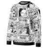 Straw Hat Wanted Pattern One Piece Sweatshirt SIDE mockup - One Piece Mall