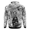 Straw Hat Wanted Pattern One Piece Zip Hoodie Jacket BACK mockup - One Piece Mall