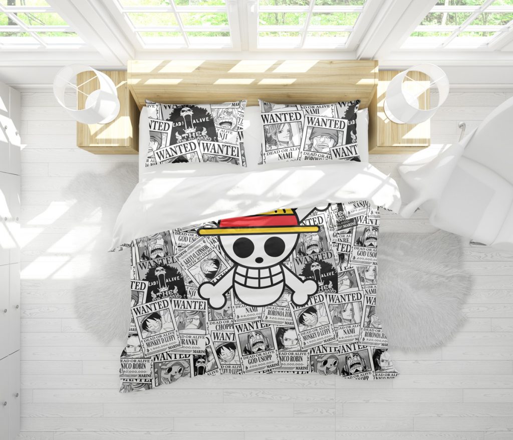 Straw Hat Wanted Posters Pattern One Piece set mockup top - One Piece Mall