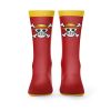 Straw Hats Luffy One Piece Socks BACK mockup - One Piece Mall