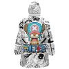 Tony Chopper Manga Panels One Piece Oodie Blanket BACK 2 Mockup - One Piece Mall