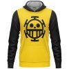 Trafalgar Law One Piece Lightweight Hoodie FRONT mockup - One Piece Mall