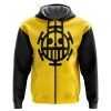 Trafalgar Law One Piece Zip Hoodie Jacket FRONT mockup - One Piece Mall