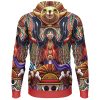 Trippy Monkey D. Luffy One Piece Lightweight Hoodie BACK mockup - One Piece Mall