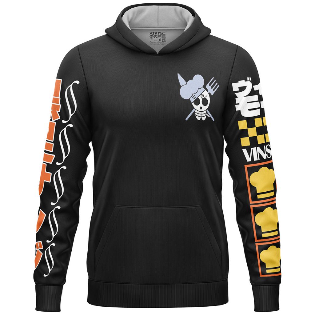 Vinsmoke Sanji One Piece Streetwear Lightweight Hoodie FRONT mockup - One Piece Mall
