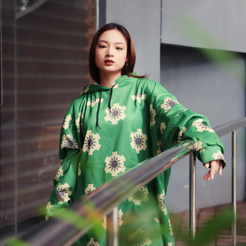 Zoro Wano One Piece Snug Oversized Blanket Hoodie Front 1 - One Piece Mall