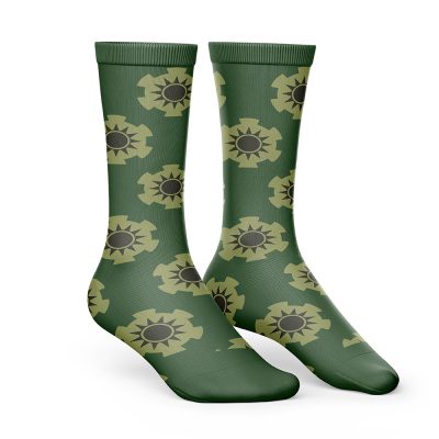 Zoro Wano One Piece Socks SIDE mockup - One Piece Mall